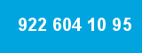 922 604 10 95 922 604 10 95